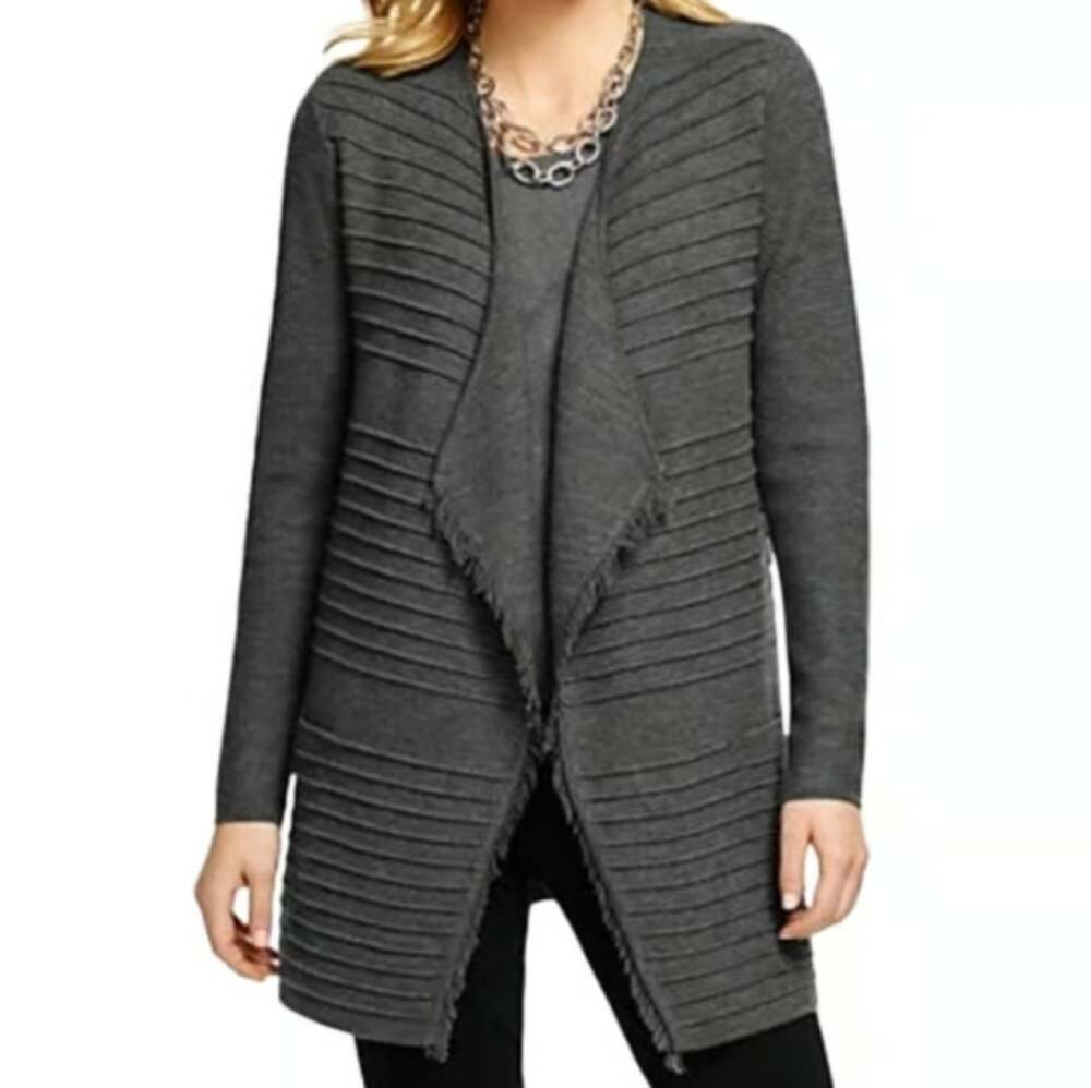 Talbots Pure Merino Wool Cardigan Gray size Small